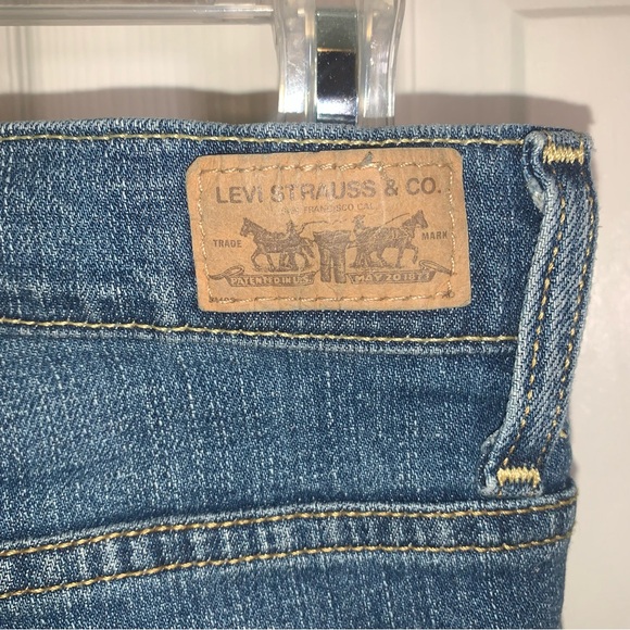 Levis 515 Medium Wash Denim Mid Rise Boot Cut Jeans Stretch Womens 8 Casual - Picture 4 of 8